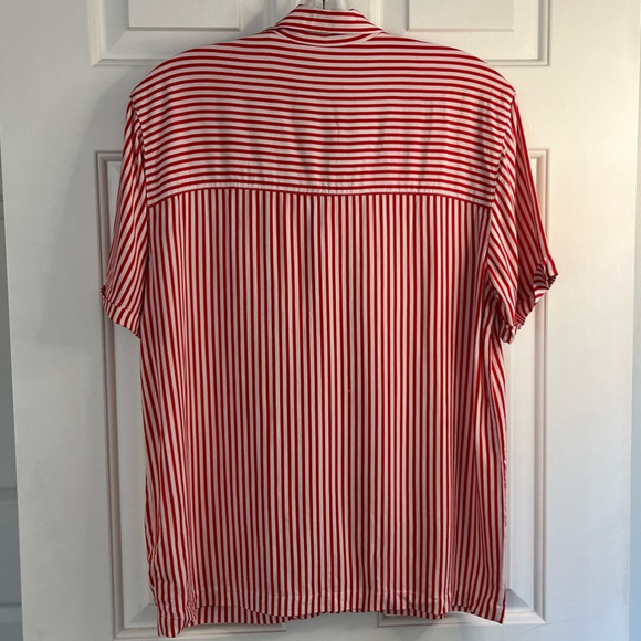 SOLD SCOTCH & SODA Striped Hawaiian Button Down Shirt Size Medium Large Unisex - Picture 7 of 13